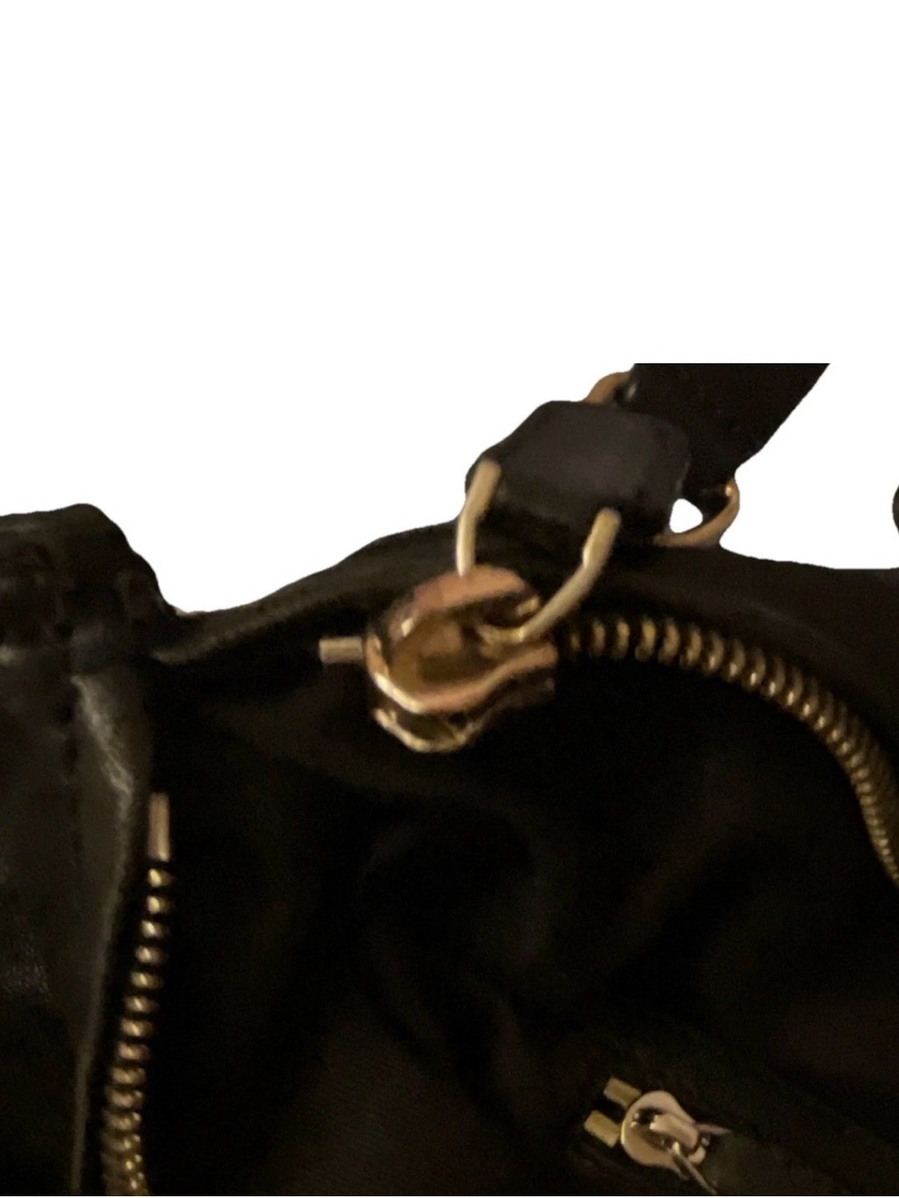 GIVENCHY Black Leather Zip-Front Shoulder Bag. - Picture 5 of 17